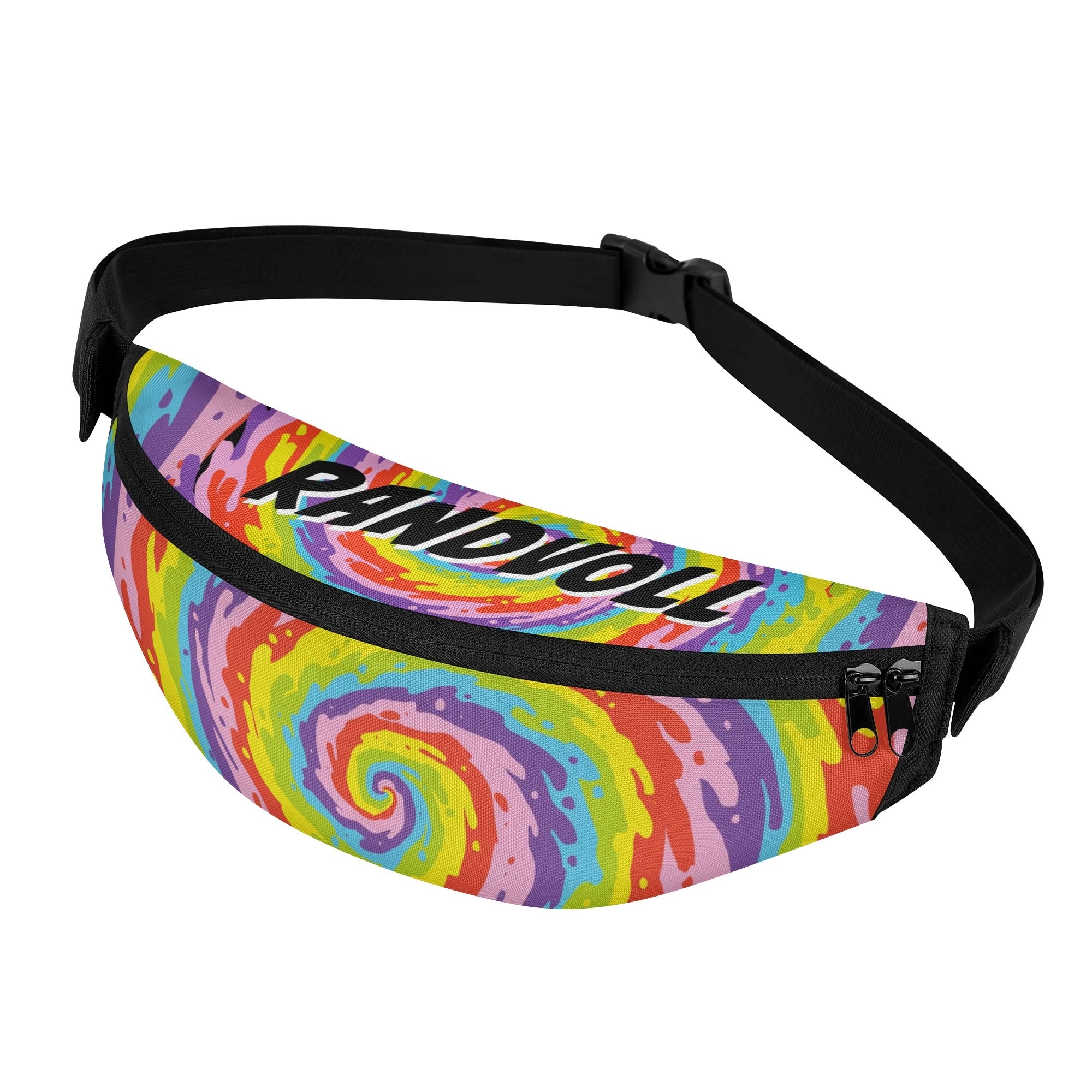 Farbenfrohe Bauchtasche mit trendy Design – perfekt als Festivaltasche oder Party-Accessoire. Stylisch, fancy und ideal zum Feiern in Regenbogenfarben!