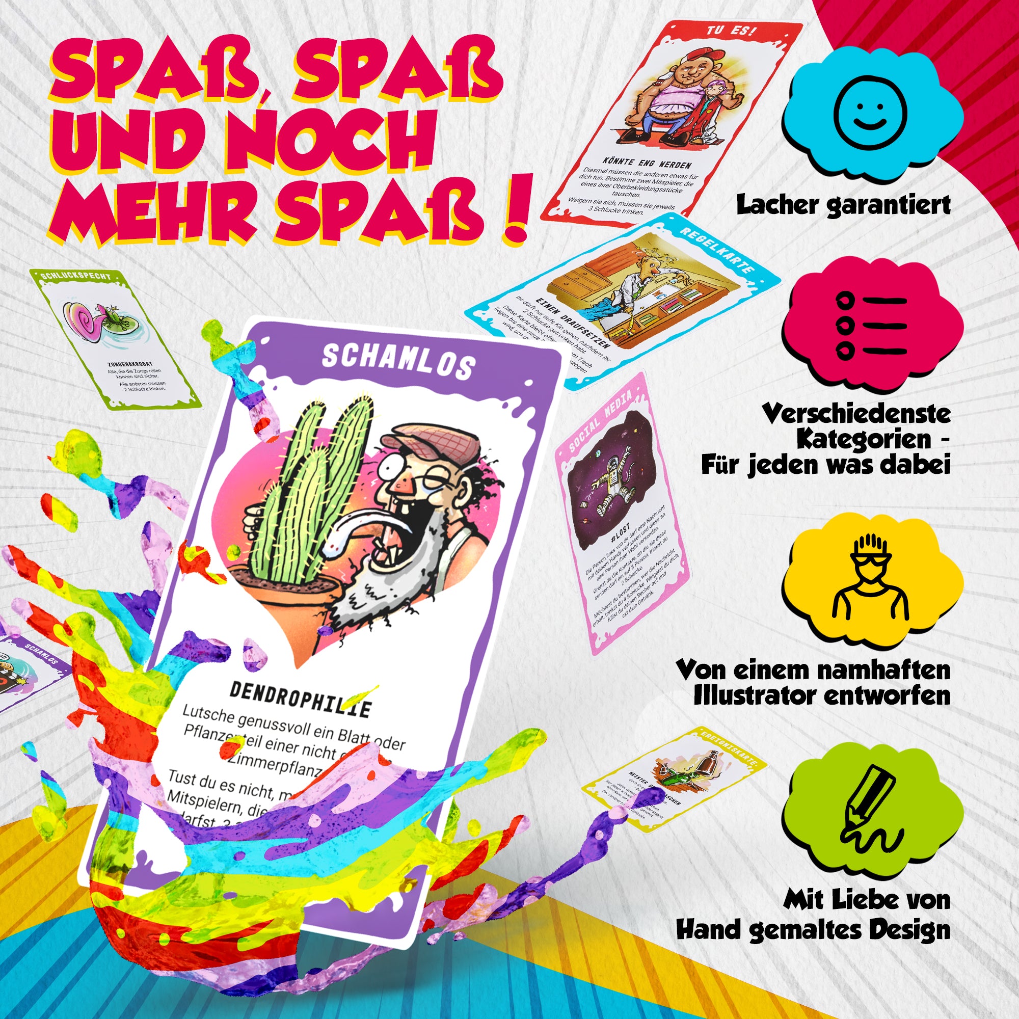 Randvoll ist das Party-Trinkspiel für unvergessliche Abende! Perfekt als Geschenkidee für Männer, Erwachsene und für Geburtstage.