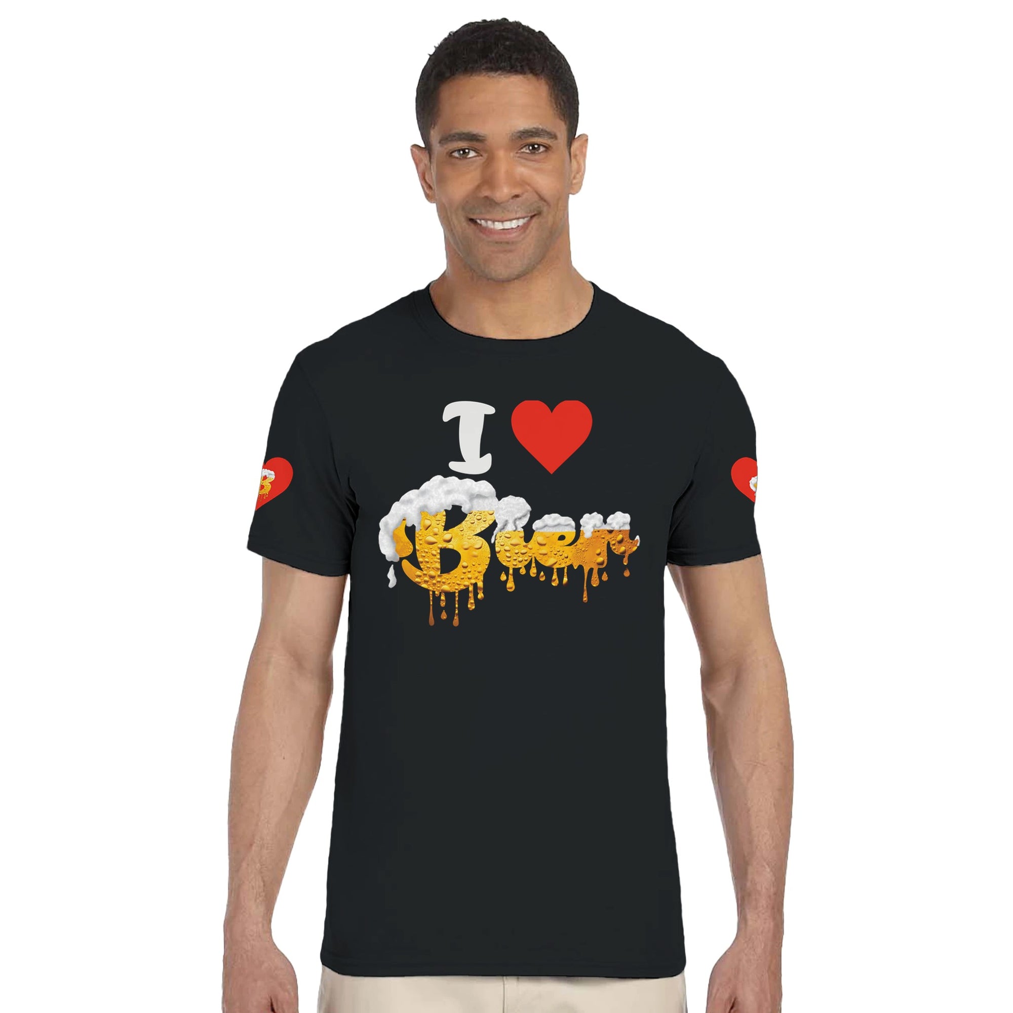 Mit dem 'I Love Bier'-Shirt bist du auf jeder Partynacht und Feier bestens ausgestattet. Ein stylisches Statement für alle Bierliebhaber, auch beim Saufen ein Highlight!
